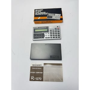 Sharp PC-1270 Pocket Computer with Box, Instructions & RAM Card 16