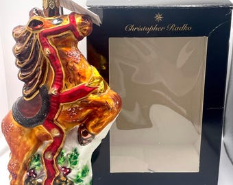 クリストファー・ラドコ作 クリスマス 子馬の立ち上がりポーズ オーナメント 1997年