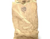 Geary's of Beverly Hills Vintage Ceramic Brown Paper Bag Vase