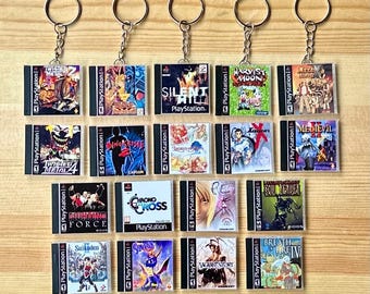 Retro PS1 Handmade Miniature Mini Game Case & Keychains Retro Gifts | Water and Scratch Resistant