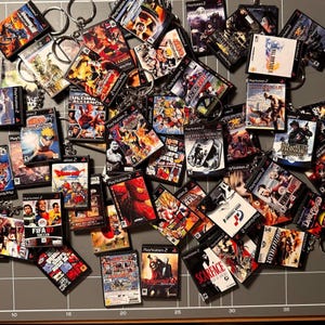 PS2 Miniature Game Case Keychains | 25 Iconic Retro Gamer Collectibles Water and Scratch Resistant