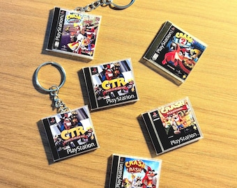 Retro PS1 Crash Bandicoot Collection – Handmade Mini Game Case Keychains & Magnets | athXP Retro Gifts