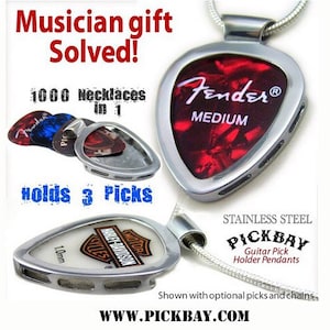 Harley Davidson guitarra pick & Pickbay portaconches de guitarra Set en acero inoxidable