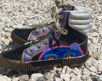 Hand Painted K-Pop Golden Shoes