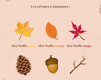 Printable Autumn Treasure Hunt Activity Sheet for 2-3 Year Olds | Educational Game for Children & Family Activity PDF | Montessori Autumn