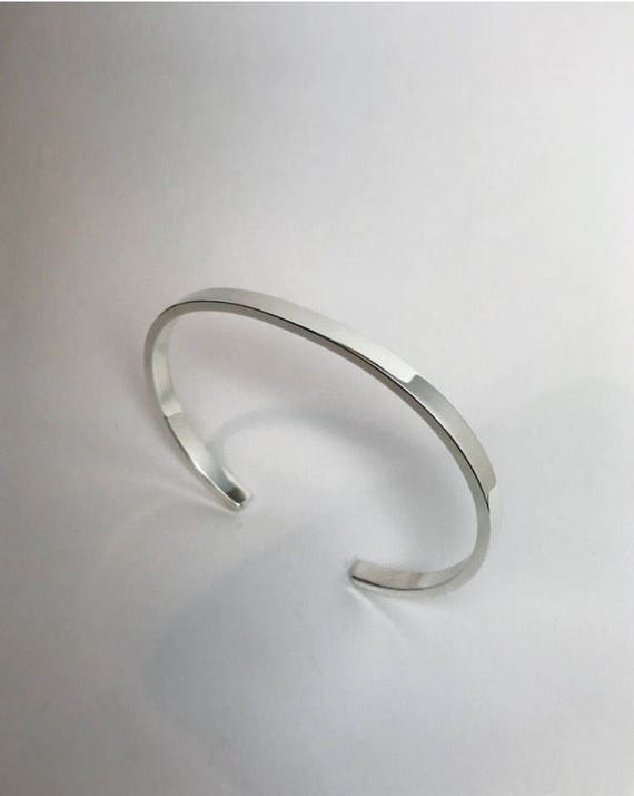 Plain Silver Cuff Bracelet