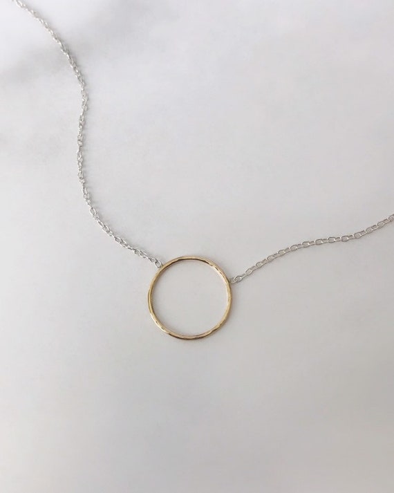 Small Everlasting Necklace in Silver & Gold