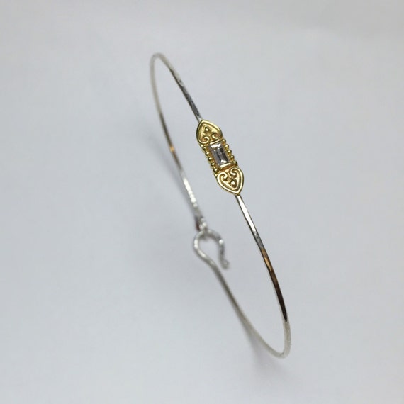 Tiny Treasures Bangle with Baguette Diamond