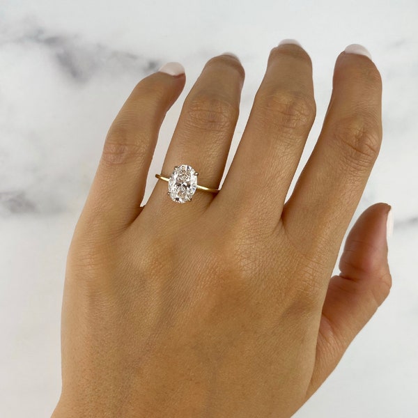 Thin Engagement Ring Etsy