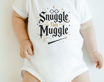 Muggle Baby Body, Zauberer Baby Outfit, Gryffindor Slytherin Ravenclaw Hufflepuff, Baby-Dusche-Geschenk, Neugeborenen Body