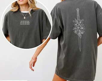 You Do Not Yield Zitat Shirt, Thron aus Glas Merch, Geschenk für Fantasy Leser