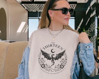 Die Dreizehn von jetzt bis zur Dunkelheit fordert uns Shirt, Thron aus Glas Merch, Geschenk für Fantasy-Leser