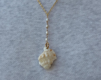 18k Gold Triton Shell Pearl Necklace