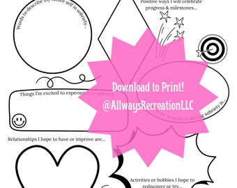 All About My Sober Future Reflection & Goal Setting — Printable Activity