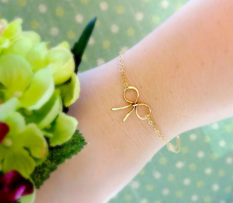 Bridesmaid Gift set of SIX Bow bracelets dainty bow jewelry Etsy