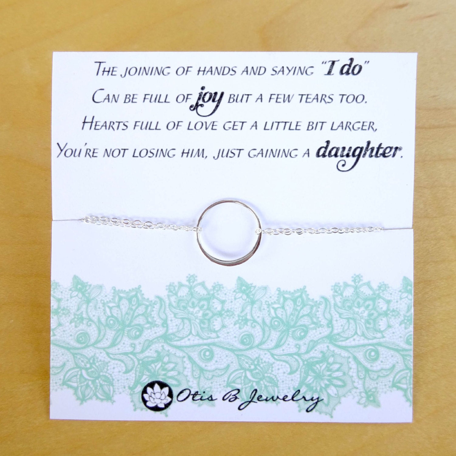 Wedding gift for mother in law Silver eternity necklace Etsy