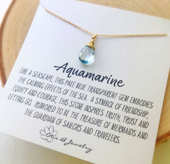 Aquamarine necklace mothers day gift March birthstone necklace aquamarine and sterling silver hammered circle 19th wedding anniversary