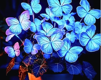 50 Seeds Heirloom Blue Butterfly Coleus Rare Ornamental Foliage Vibran Plant