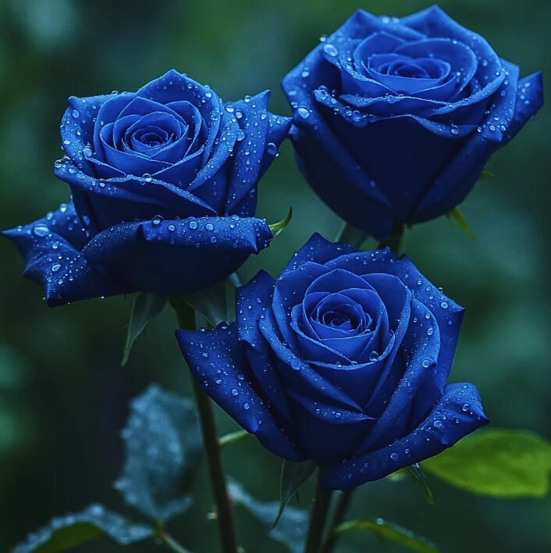 Blue Rim Rd Rose 20 Seeds Blue Rose Rare and Striking Blooms for Enchanting Garden - Etsy