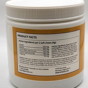 Pemade Canine Calm Soft Chews - Apoyo para el estrés y la concentración imagen 4