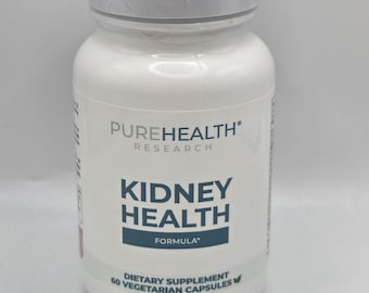PUREHEALTH RESEARCH Kidney Health Formula - Kidney Cleanse Detox & Repair Support Supplement