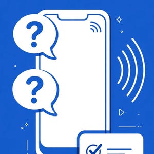 May include: A blue graphic featuring the text DISCOVERY CALL SCRIPT PACK, 30-Minute Script + Objection Handling + Follow-Up. It displays a white outline of a smartphone with two speech bubbles containing question marks and a checklist with checkmarks.