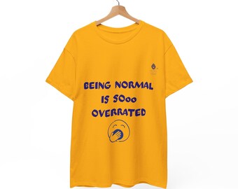 Being Normal is Overrated Adults T-Shirt | Bee unique graphic tee | Neurodiversity Gift