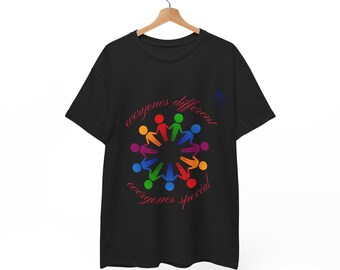 Everyone's Different, Everyone's Special Graphic Tee | Neurodivergent ADHD Awareness Shirt