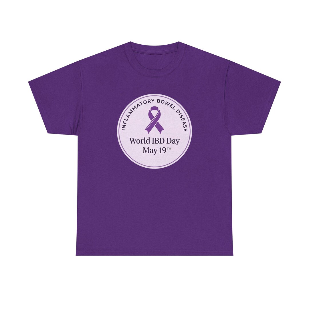 IBD Awareness Ribbon T-shirt | World IBD Day May 19, Purple ...