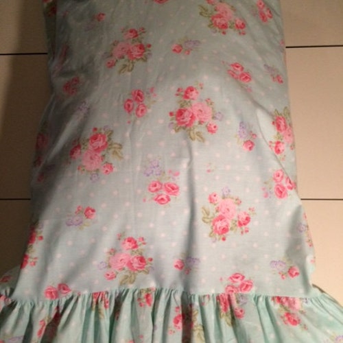 Pink Floral Shabby Chic pillow Case / Cover With Ruffle or Etsy