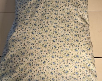 Handmade Blue Mini Rose Pillow Case/Cover