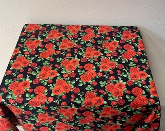 Handmade Red Rose Table Cover/Table Topper