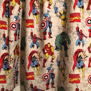 Handmade Comic Heroes Valance, 42 x 15 inches,
