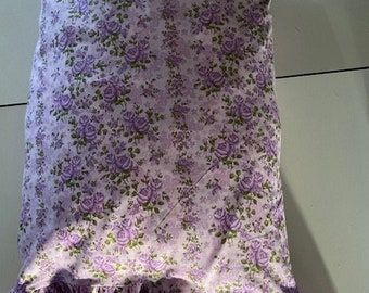 Handmade Lavender Shabby Rose Pillow Case/cover with or without Ruffle