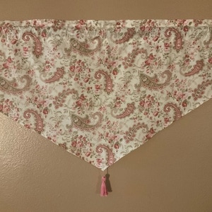 VINTAGE STYLE Triangle Valance mit Quaste,42 x 24 Zoll