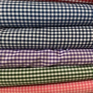 1/8 Gingham Fabrics,60 inches wide,Multi Colors, 1/2 yd