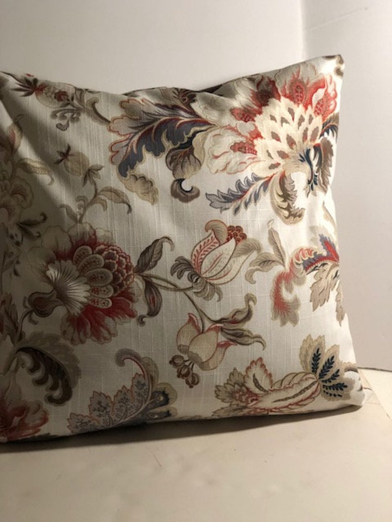 Handmade Floral Cotton Pillow Cover Etsy Canada