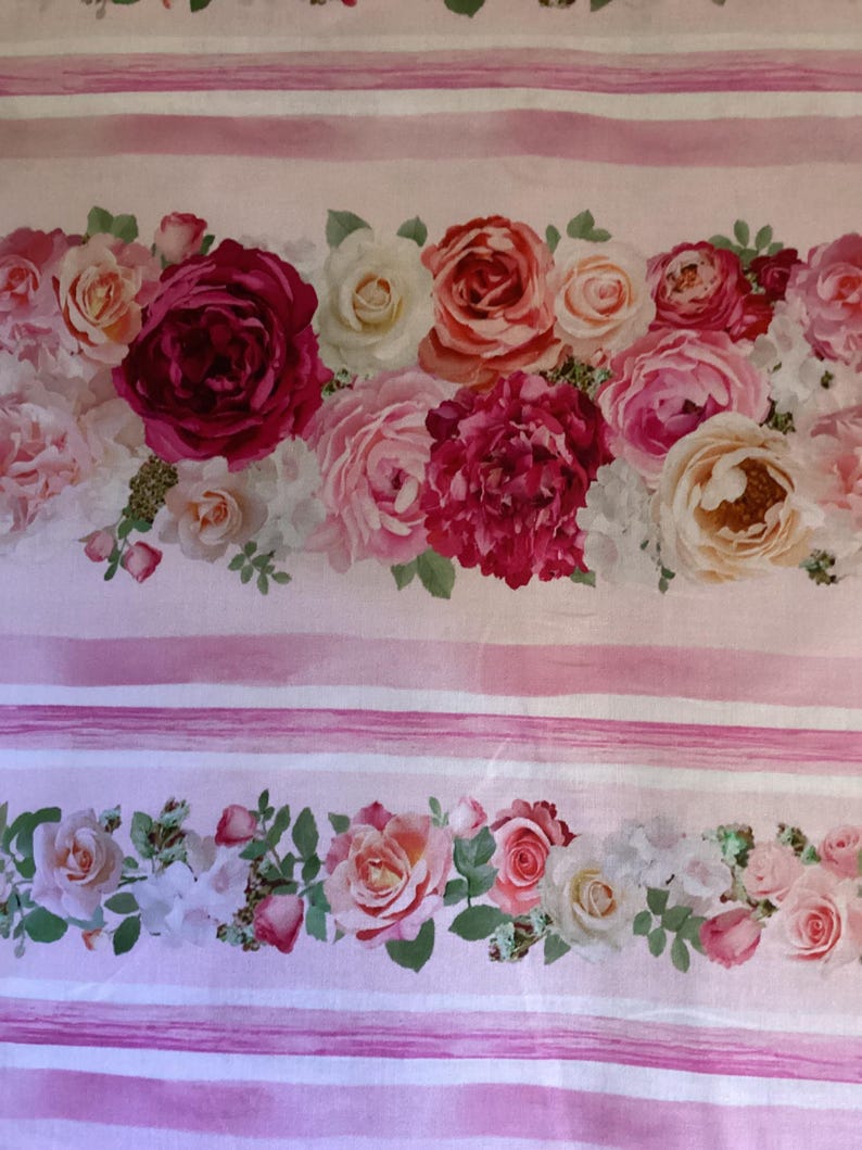 Designer Timeless Treasures Shabby Chic Rose Garden (CD 3141 ) Cotton ...
