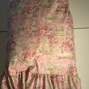 Pink Floral  Shabby Chic ,Pillow Case / Cover with Ruffle or without Ruffle