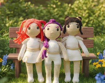 Crochet Pattern Kpop Demon Hunters– KPOP, Girl group crochet dolls ,KPOP Demon Hunter Rumi, Mira & Zoey Crochet Doll PDF, Digital Download