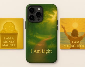 Positiv bekräftelsemagnet 7x7 | Manifestationscitat | Motiverande gåva | Lys och själ