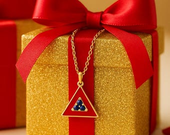 Röd/Lila Blomring • Förgylld Blomring • Minimalistiska Lyxsmycken • Present till Henne