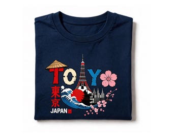 Tokyo japansk skjorta png | Transferdesign | Sublimeringsdesign | Streetwear png | Clipart | Digital nedladdning