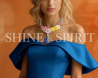 Eternal Bloom – Lyxig blommig halsbandsdesign (digitalt)