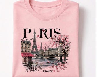 Anpassad Paris unisex-skjorta PNG, Frankrike Eiffeltornets resetröja, muggpresent digital nedladdning