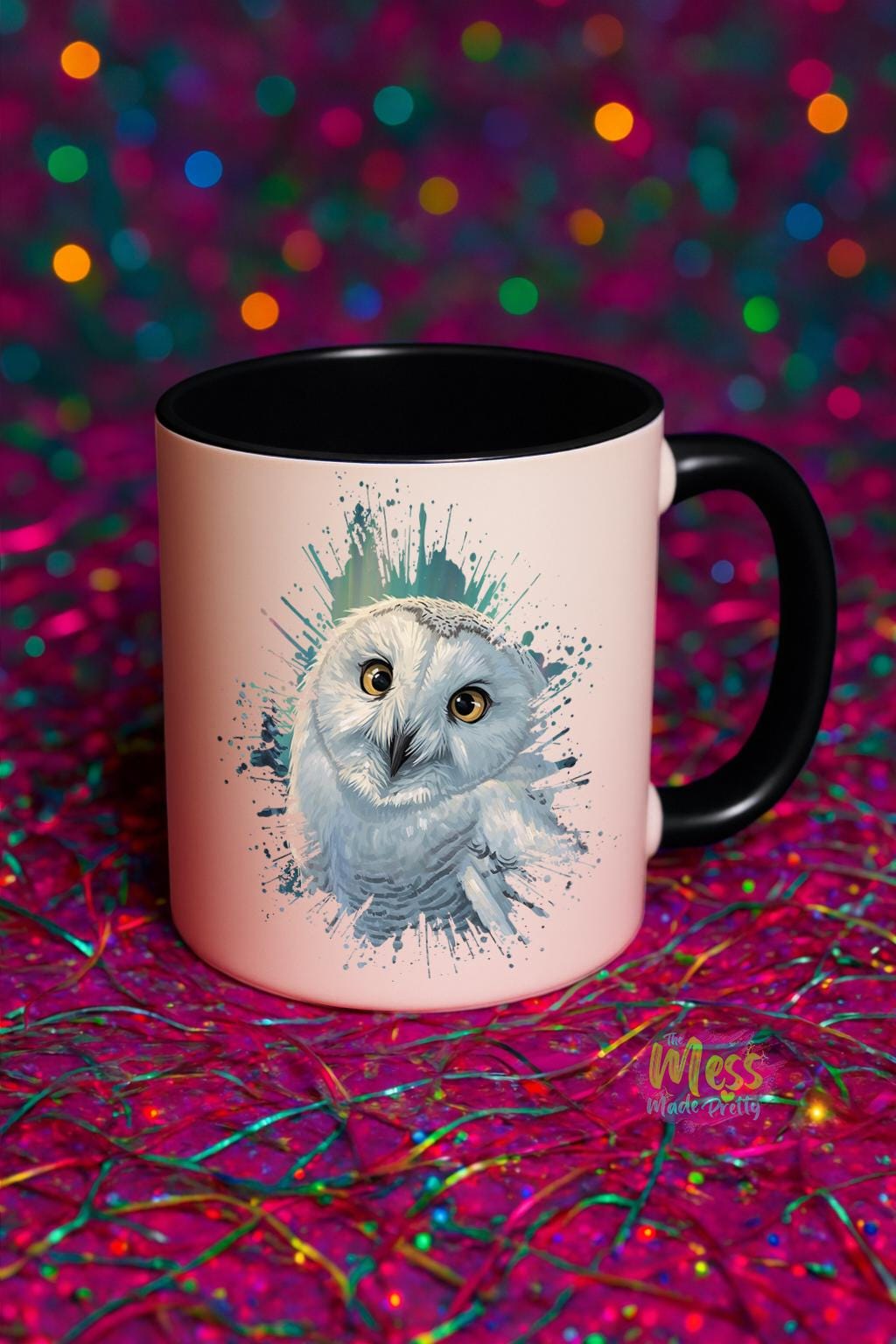 Owl Drinkware Set - Woodland Owl Mug Tumbler and Car Coaster Gift