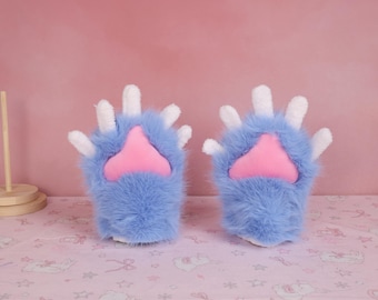 24 Color Furry Beast Paw Gloves Fingerless Half Covered Kig Cosplay Prop For Fursuit Kemono Roleplay Themed Wear Character Styling Accessory