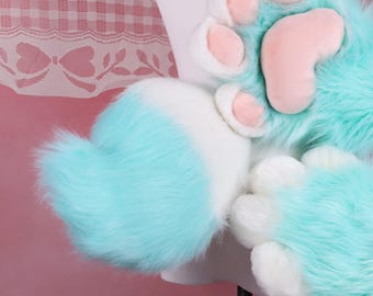 Handmade Gradient Fluffy Animal Tail Wearable Cosplay Accessory Party Convention Daily Event Use