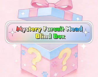 Handmade Fursuit Head Random Kemono Design Soft Faux Fur Cosplay Costume Wearable Art Gift For Furry Fans And Collectors