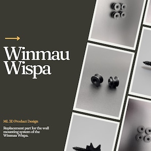 Winmau Wispa reservkrokar | Väggfästen | Reservdelar till ljudisolerat darttavlasystem | 4-pack